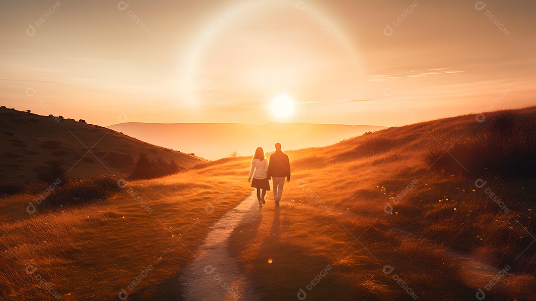 Silhueta de pessoas correndo em uma estrada