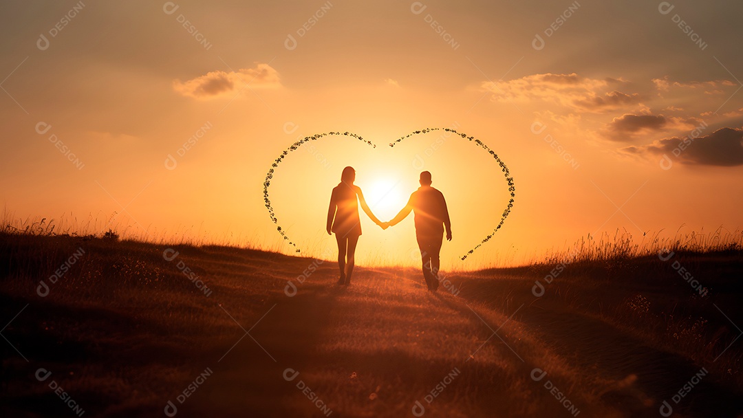 Silhueta de pessoas correndo em uma estrada