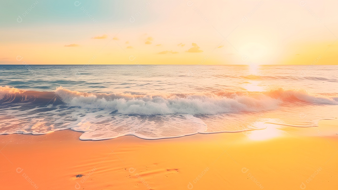 Linda paisagem de uma praia