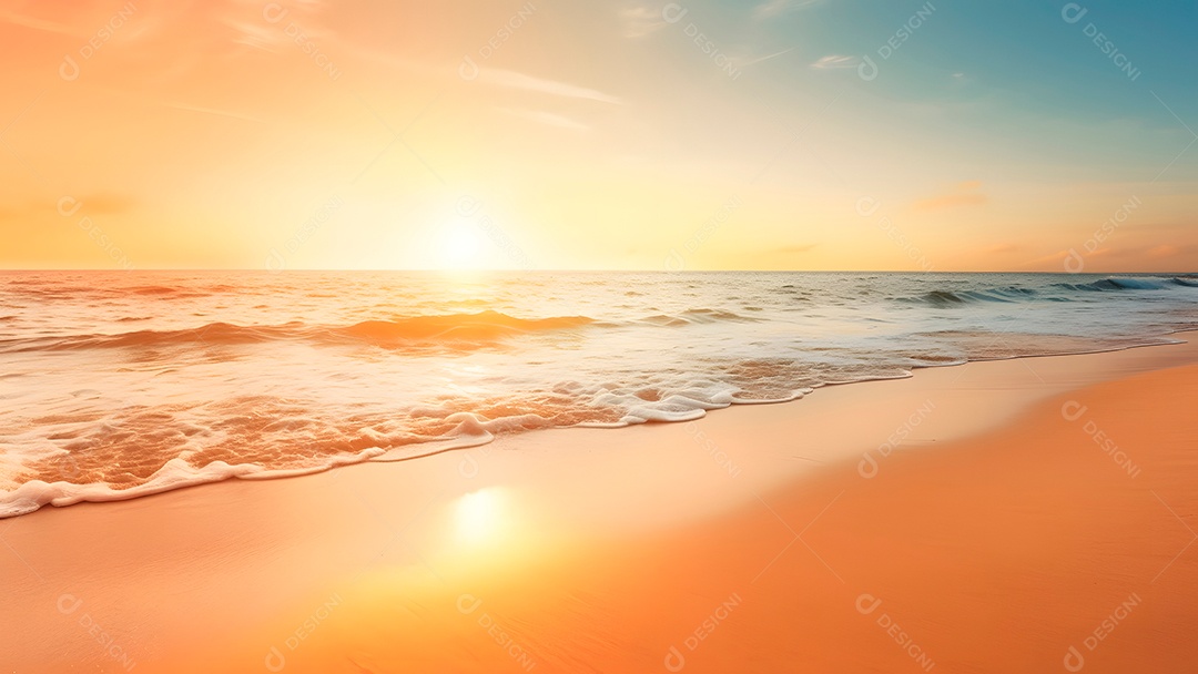 Linda paisagem de uma praia