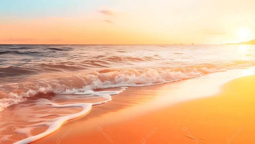 Linda paisagem de uma praia