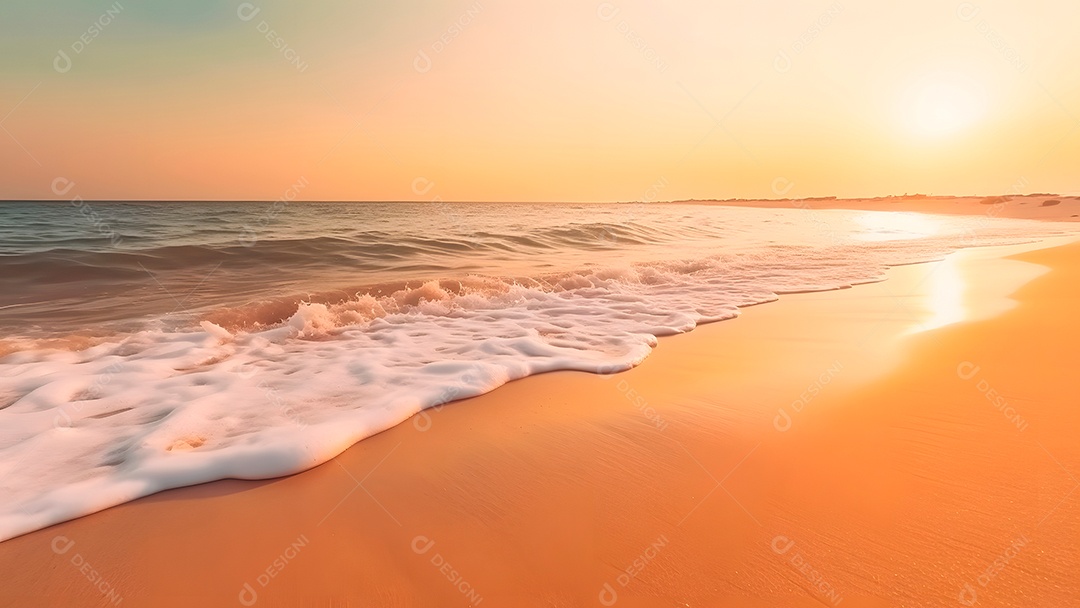 Linda paisagem de uma praia