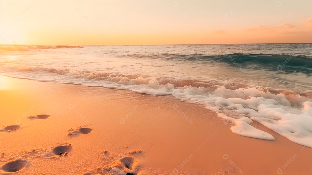 Linda paisagem de uma praia