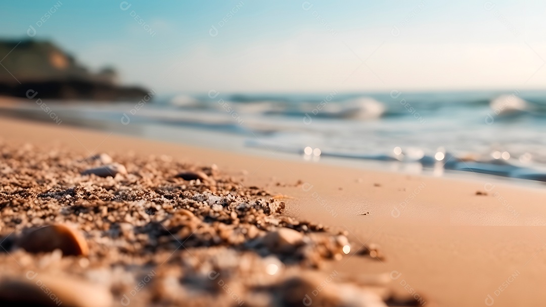 Linda paisagem de uma praia