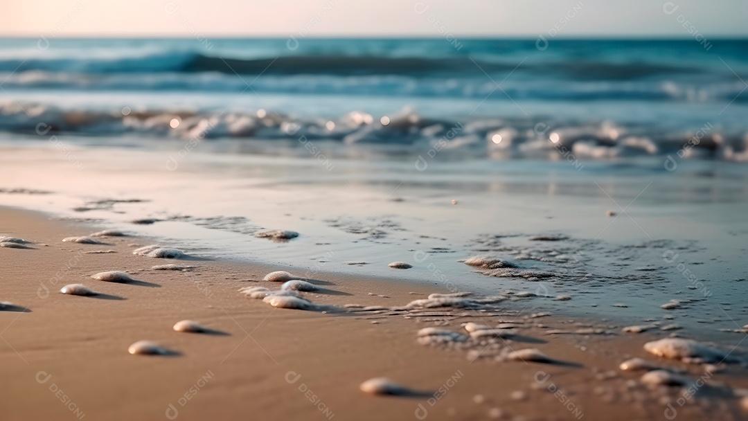 Linda paisagem de uma praia