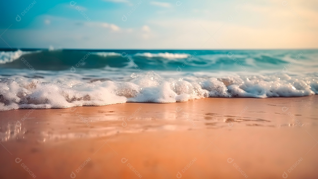 Linda paisagem de uma praia