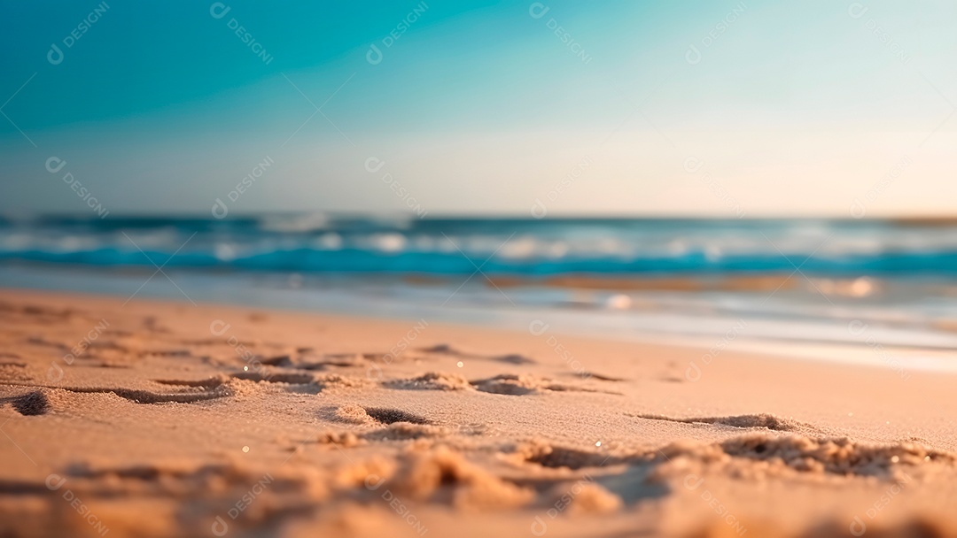 Linda paisagem de uma praia