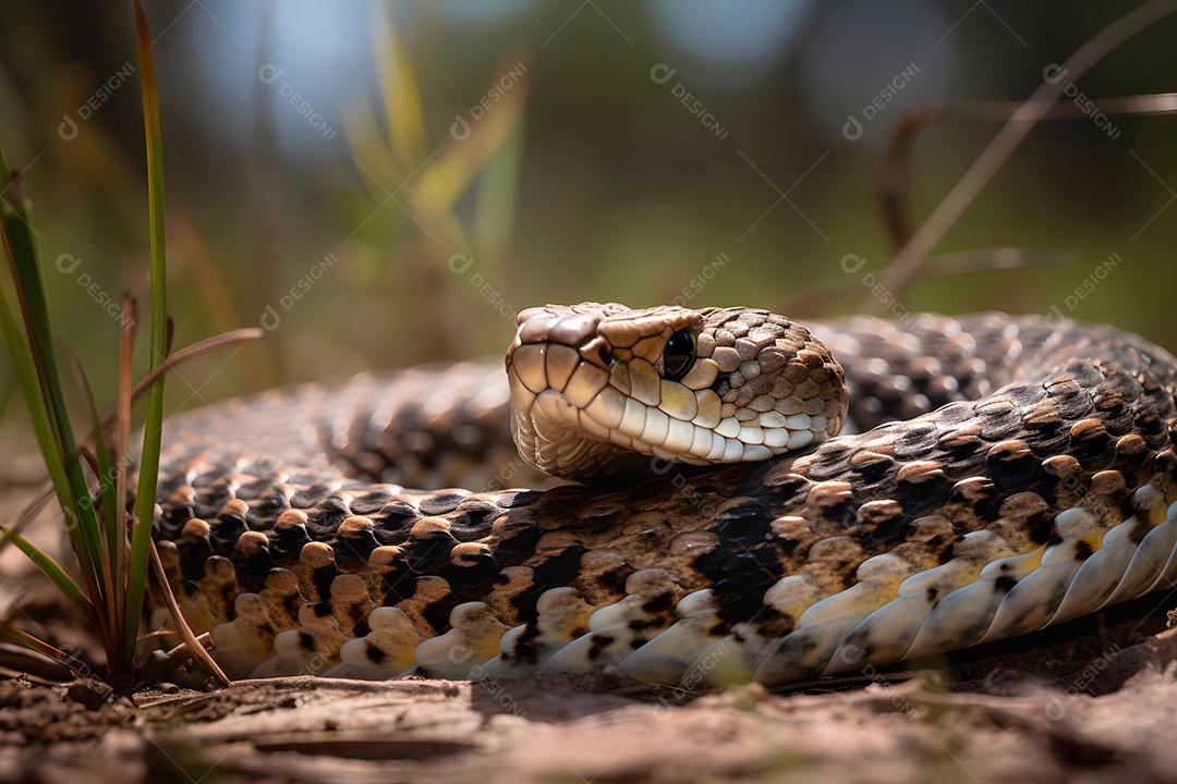 Serpente em uma floresta
