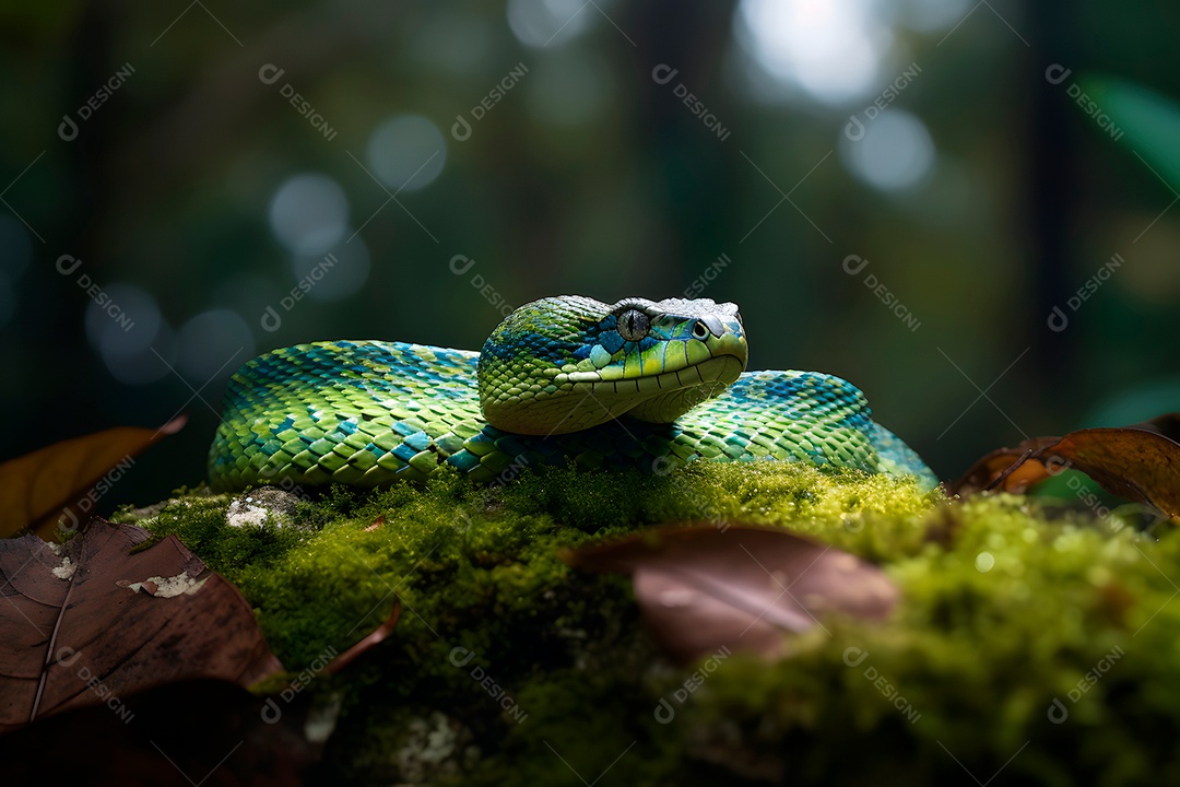 Serpente em uma floresta
