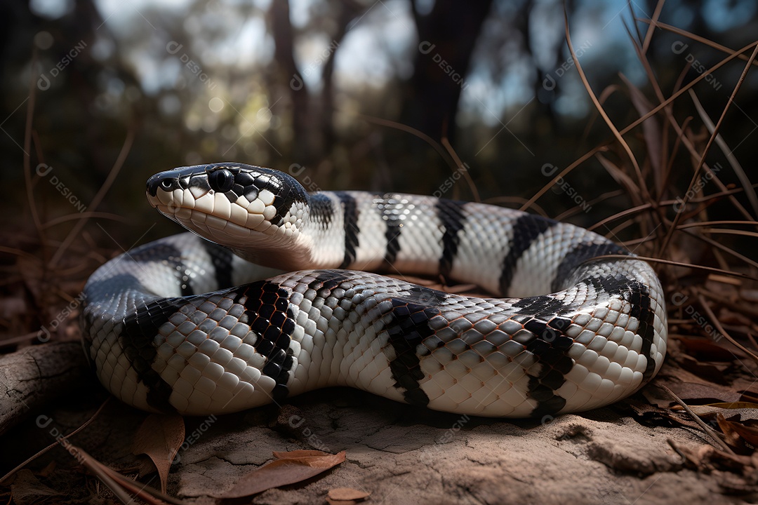 Serpente em uma floresta