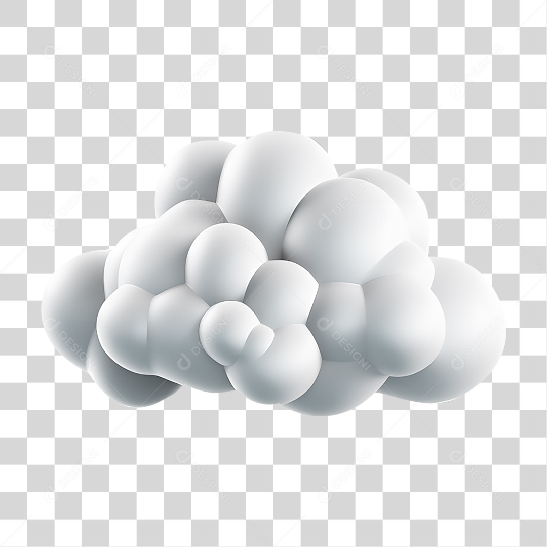 Nuvem Estilo Cartoon PNG Transparente