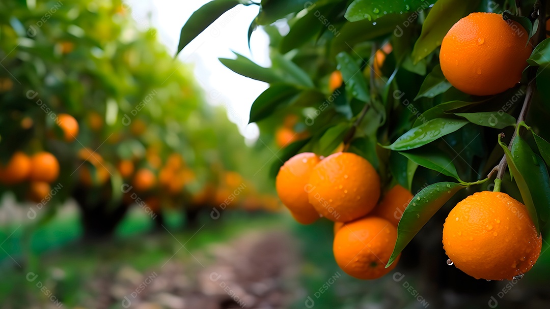 Linda paisagem de plantio laranja