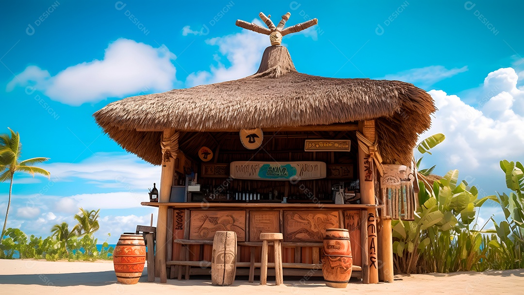 Bar em uma praia