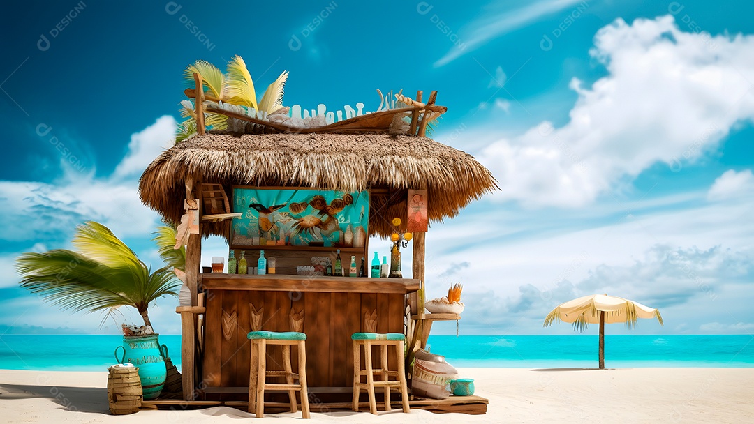 Bar em uma praia