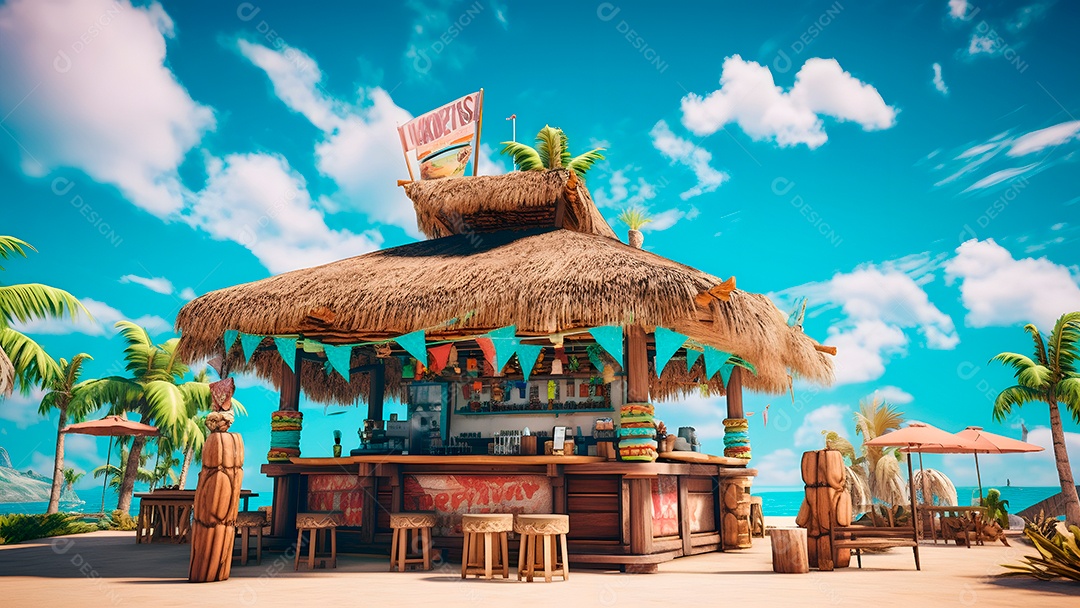 Bar em uma praia