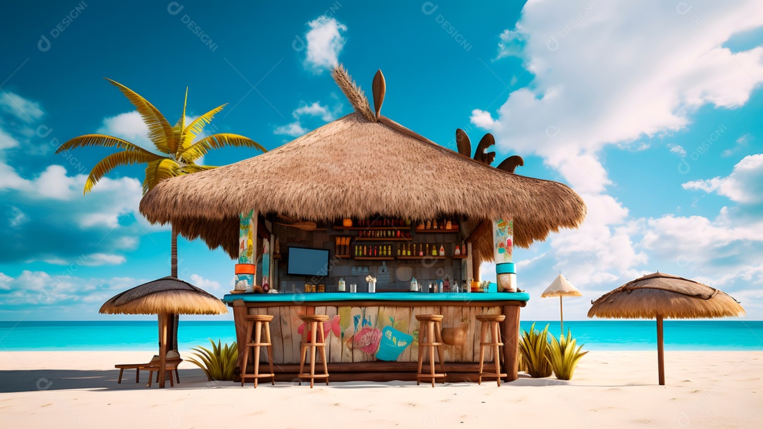 Bar em uma praia