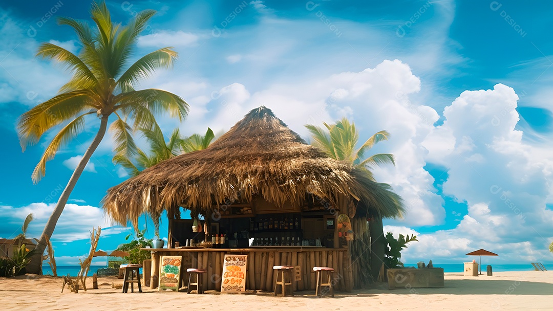 Bar em uma praia