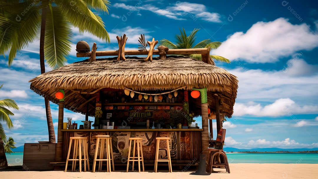 Bar em uma praia