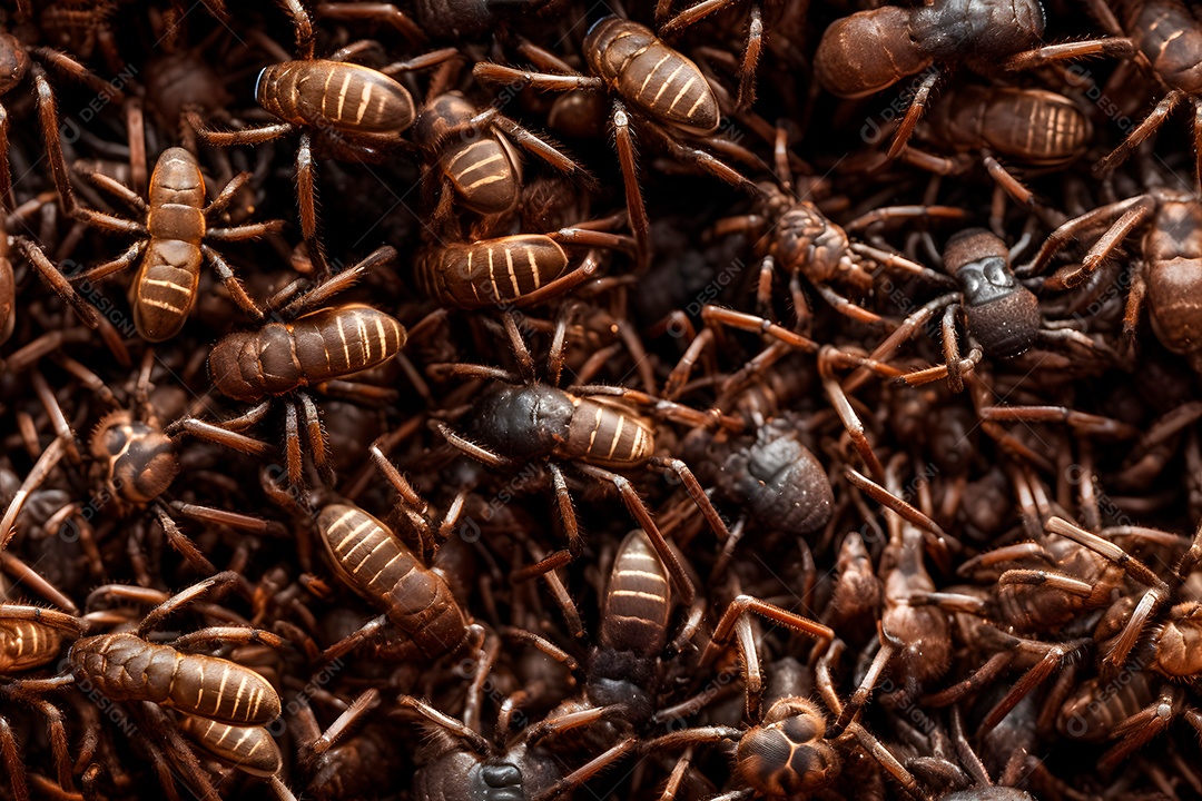 Aranhas sobre floresta