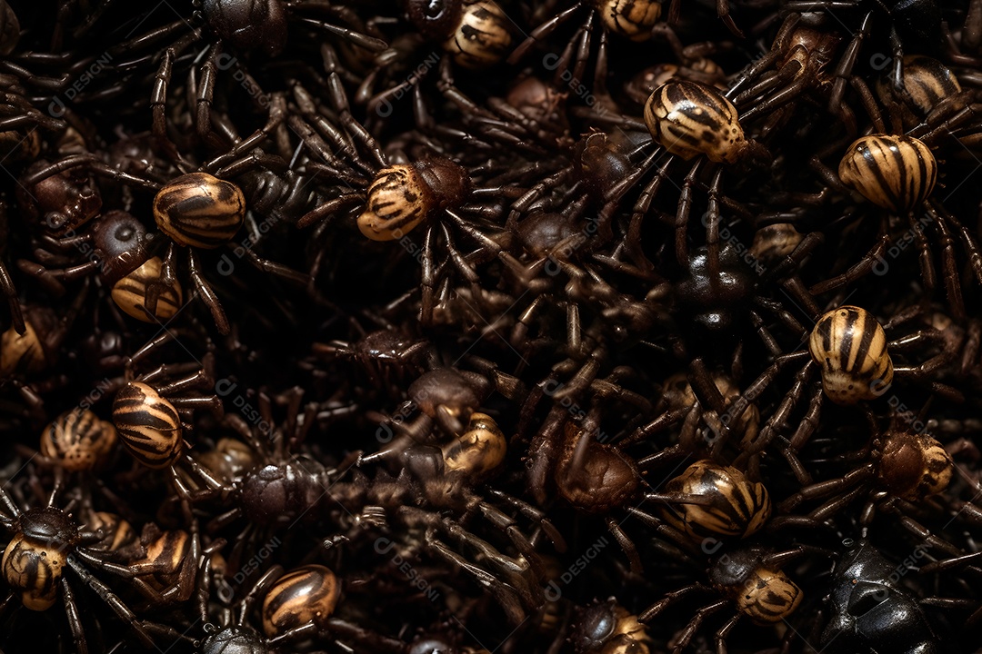 Aranhas sobre floresta