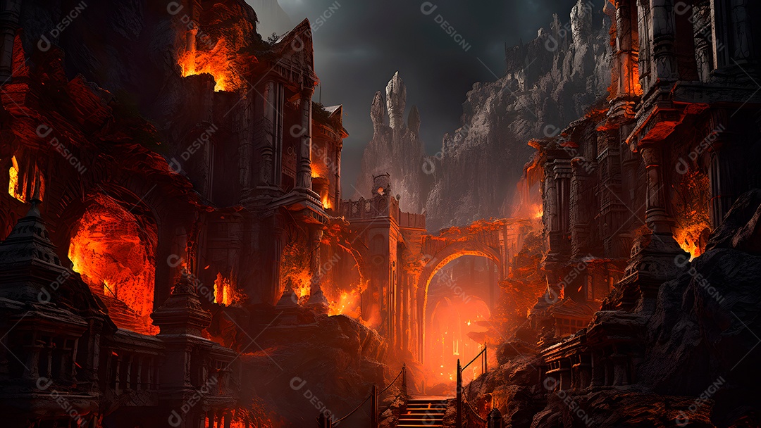 Retrato semelhante de inferno