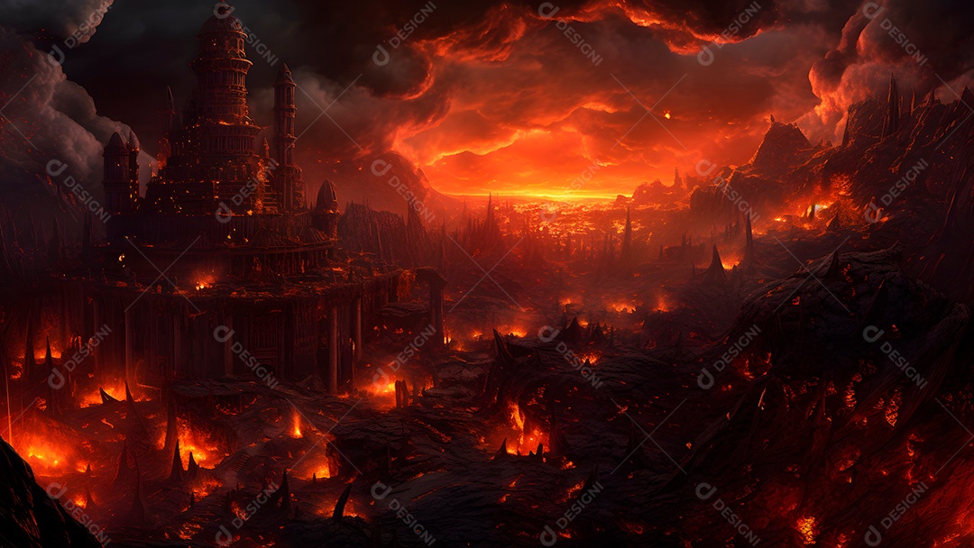 Retrato semelhante de inferno