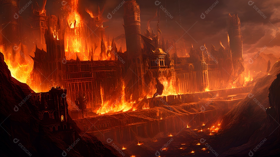 Retrato semelhante de inferno