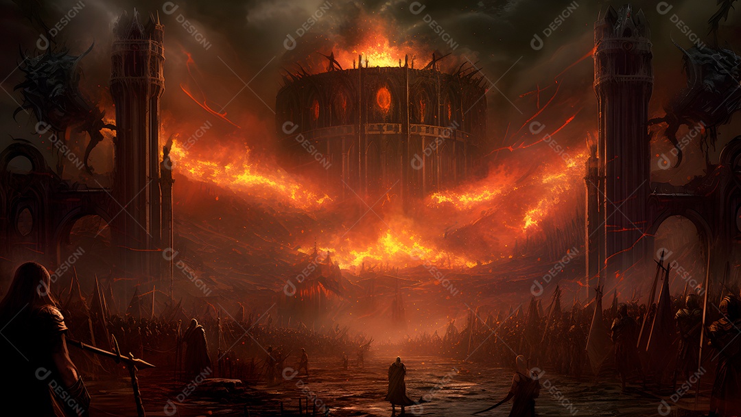 Retrato semelhante de inferno