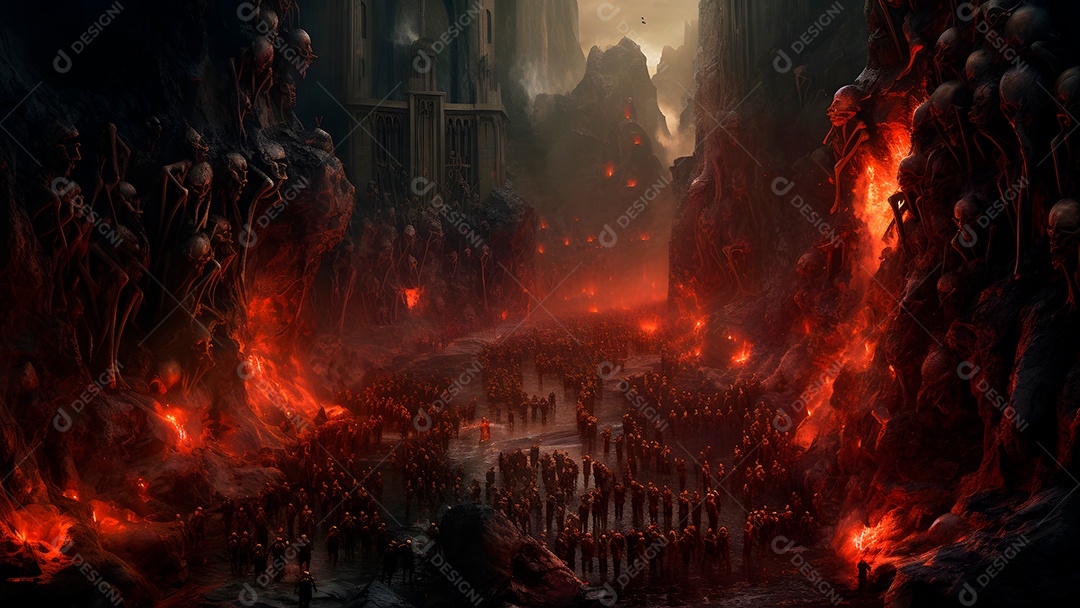 Retrato semelhente de inferno