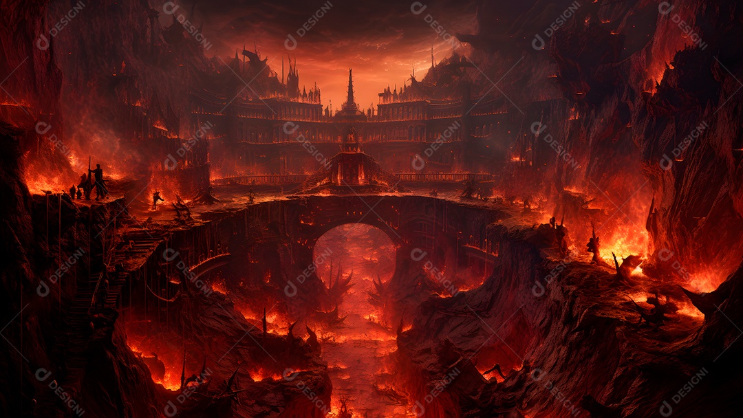 Retrato semelhente de inferno