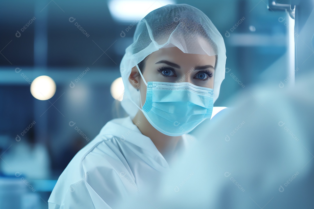 Cientista profissional de pesquisadores de saúde trabalhando em laboratório de ciências médicas