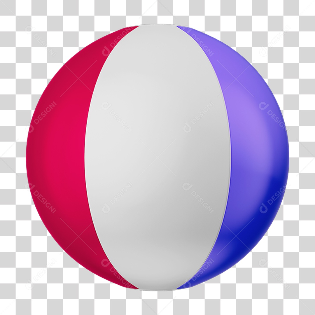 Bola de Praia Colorida PNG Transparente