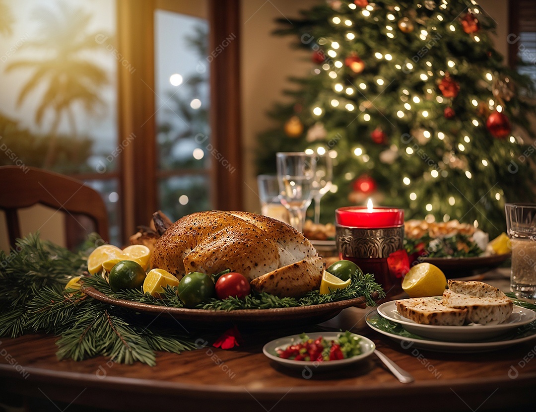 Linda refeição de Natal