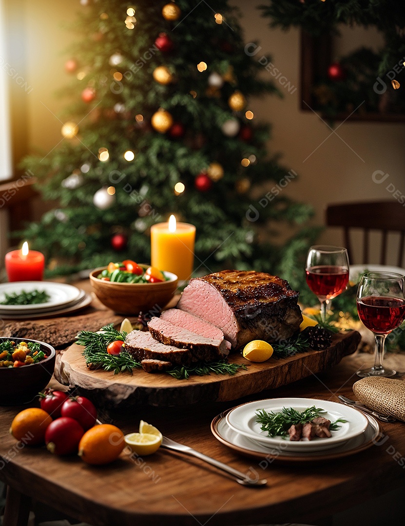 Linda refeição de Natal