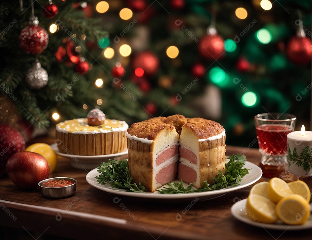 Linda refeição de Natal