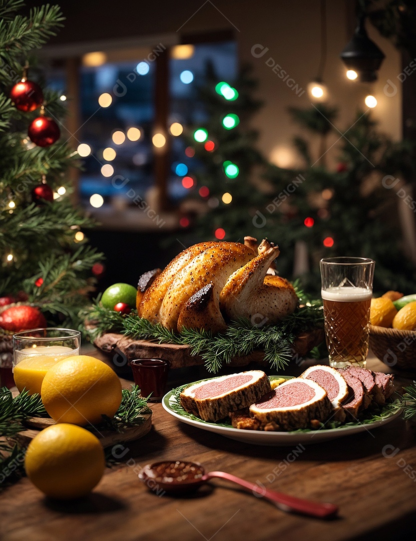 Linda refeição de Natal