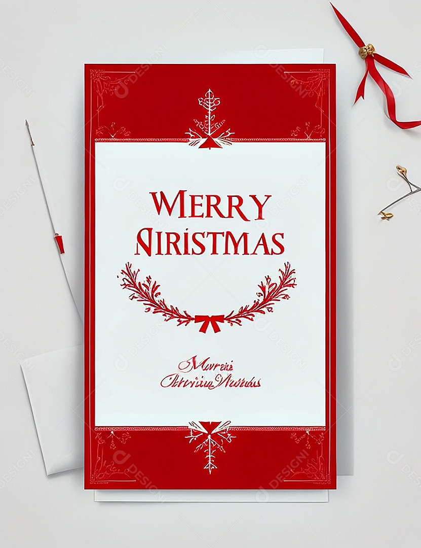 Cartão moderno de feliz natal espaço branco para texto