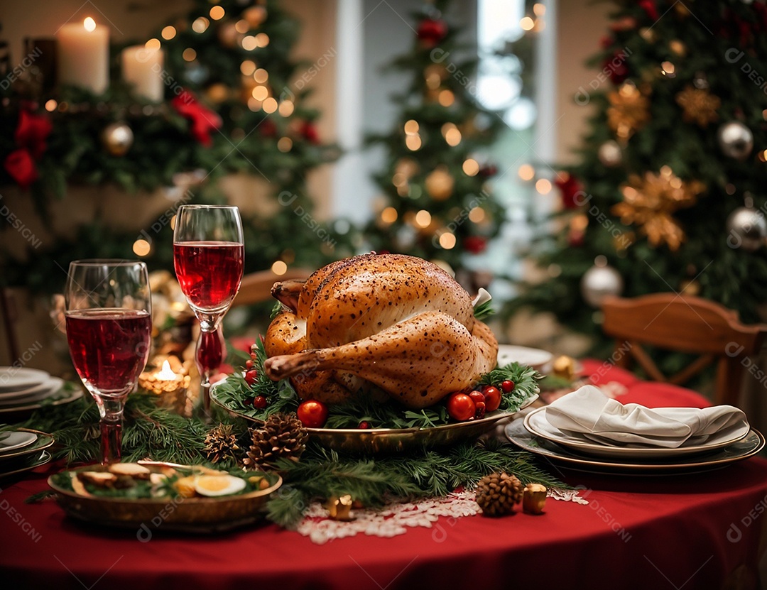 Linda refeição de Natal