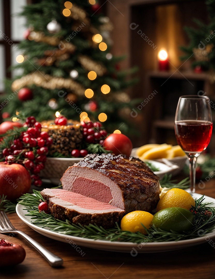 Linda refeição de Natal