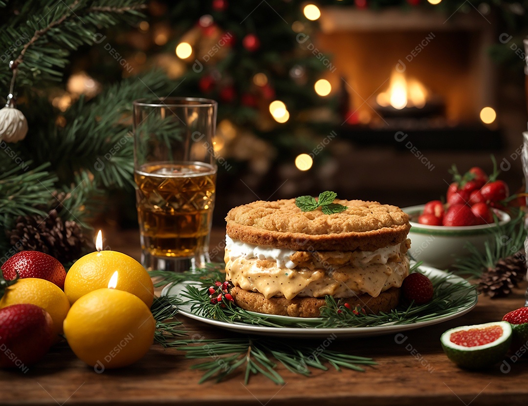 Linda refeição de Natal tradicional