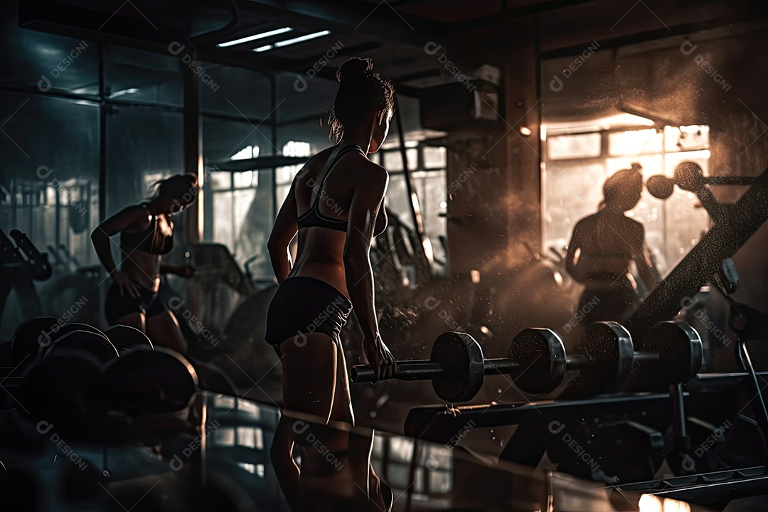 Corpos esculpidos em intensas sessões de treinamento com pesos