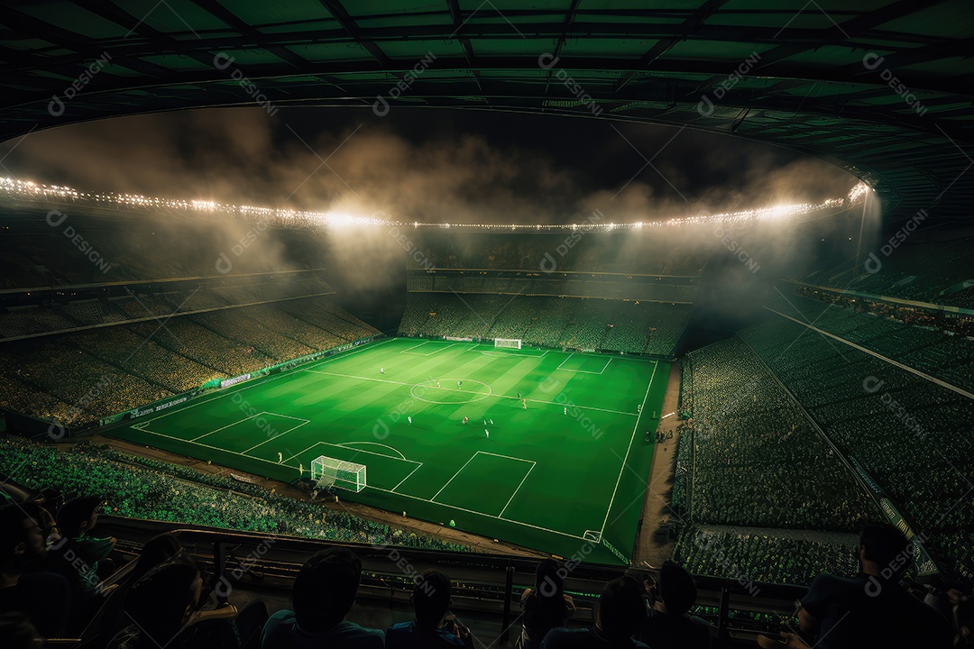 Estádio em ebulição, fãs exaltados, futebol em ação