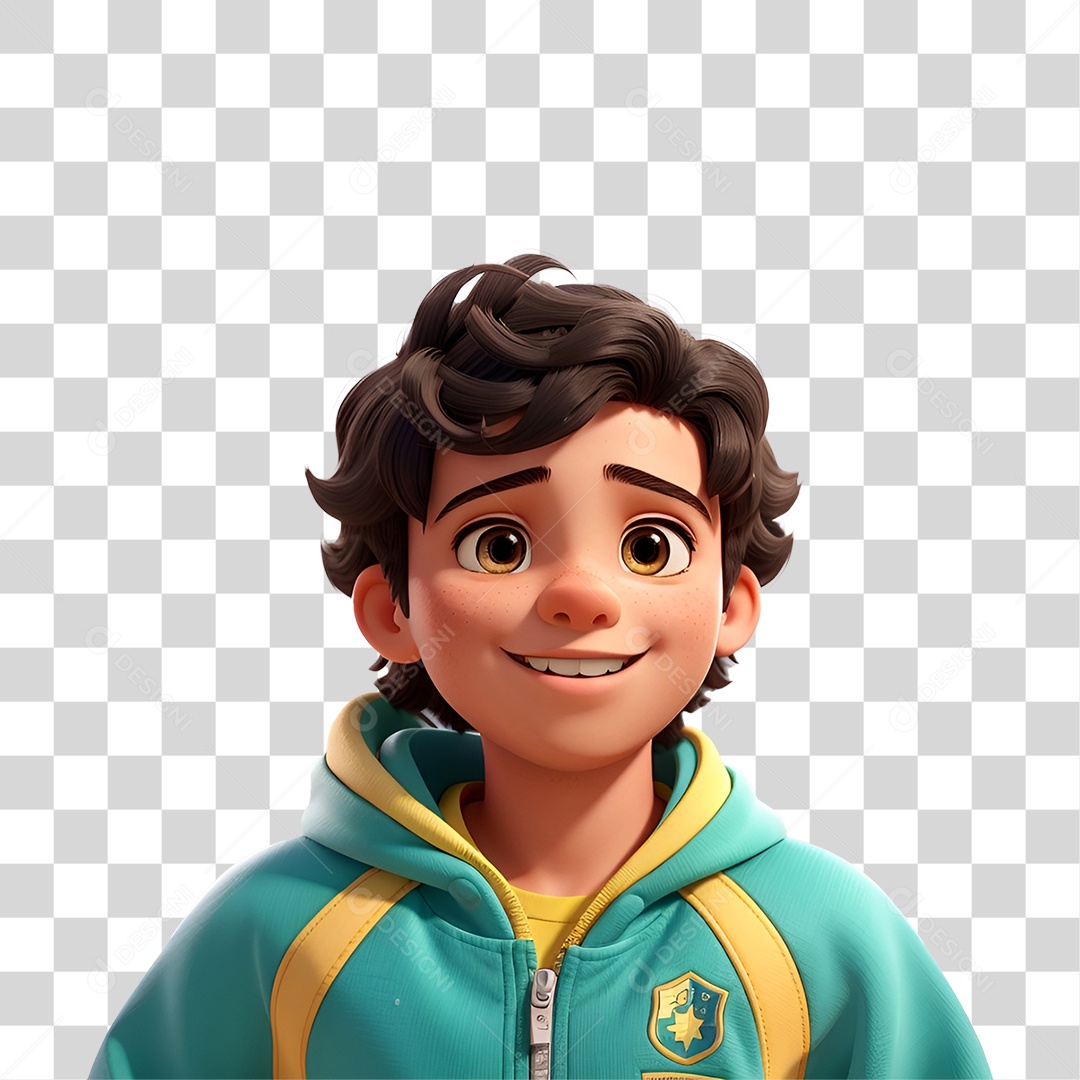 Garoto Adolescente de Casaco PNG Transparente