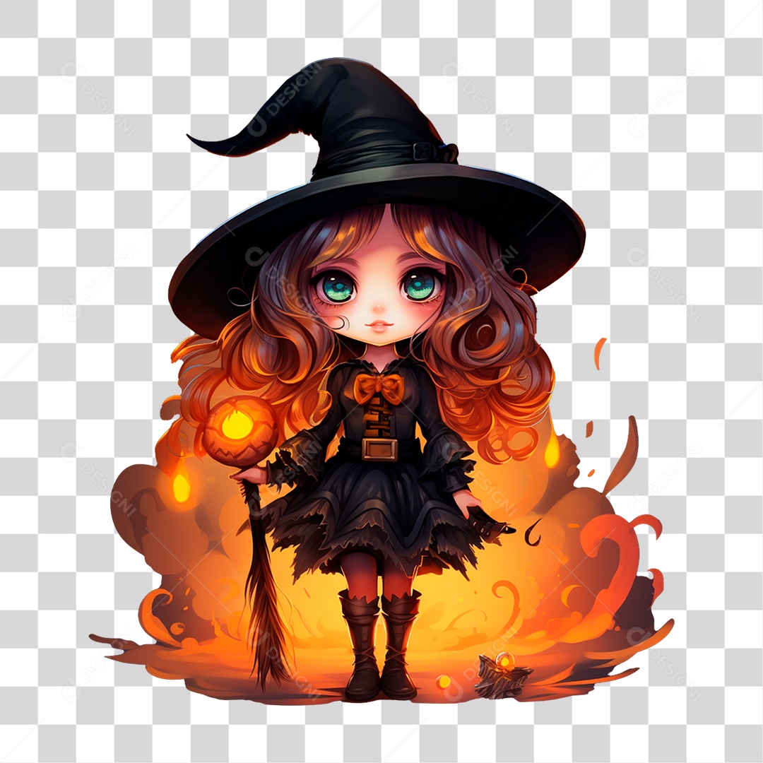 Desenho Animado Dia das Bruxas PNG Transparente