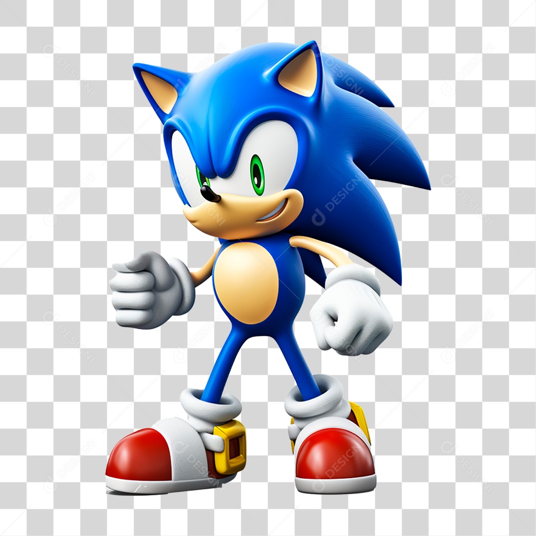 Desenho de Jogo Sonic PNG Transparente