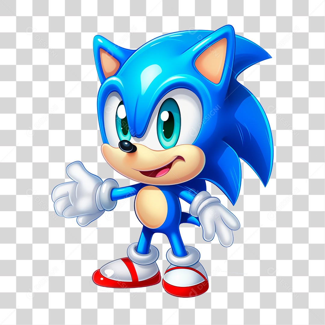 Desenho de Jogo Sonic PNG Transparente