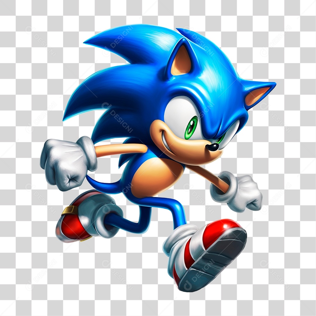 Desenho de Jogo Sonic PNG Transparente