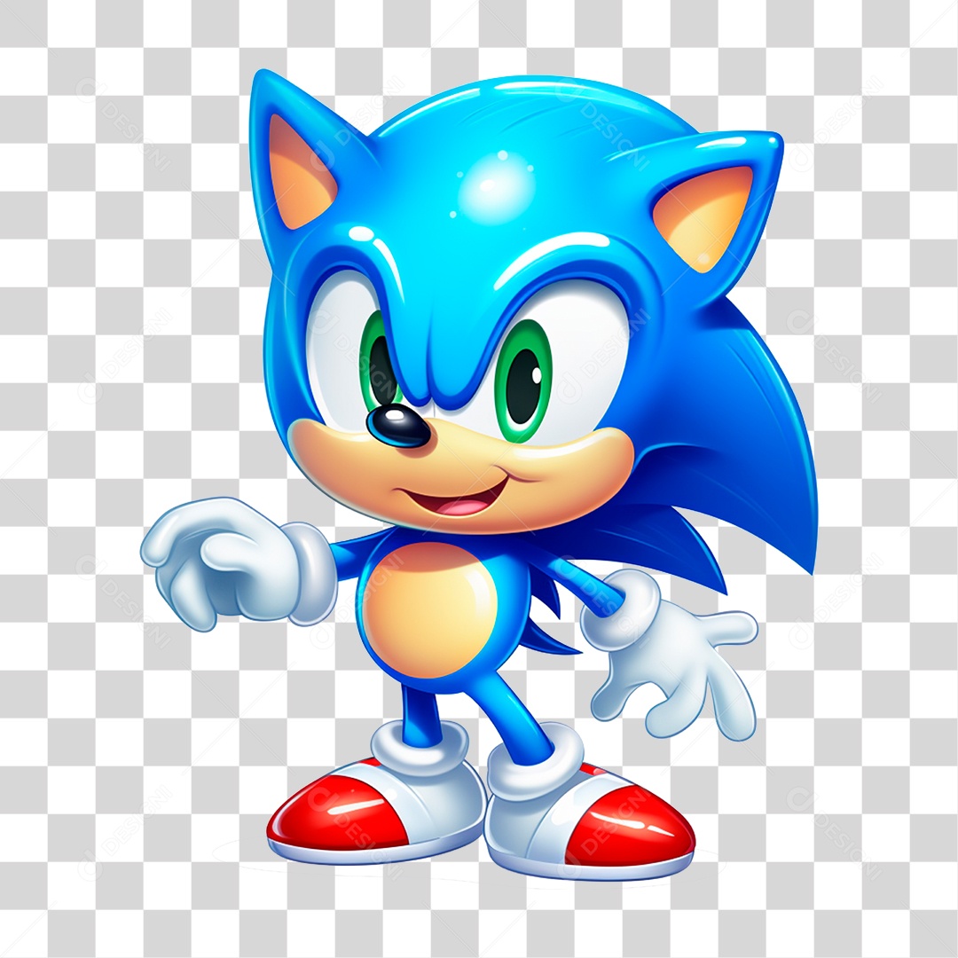 Desenho de Jogo Sonic PNG Transparente