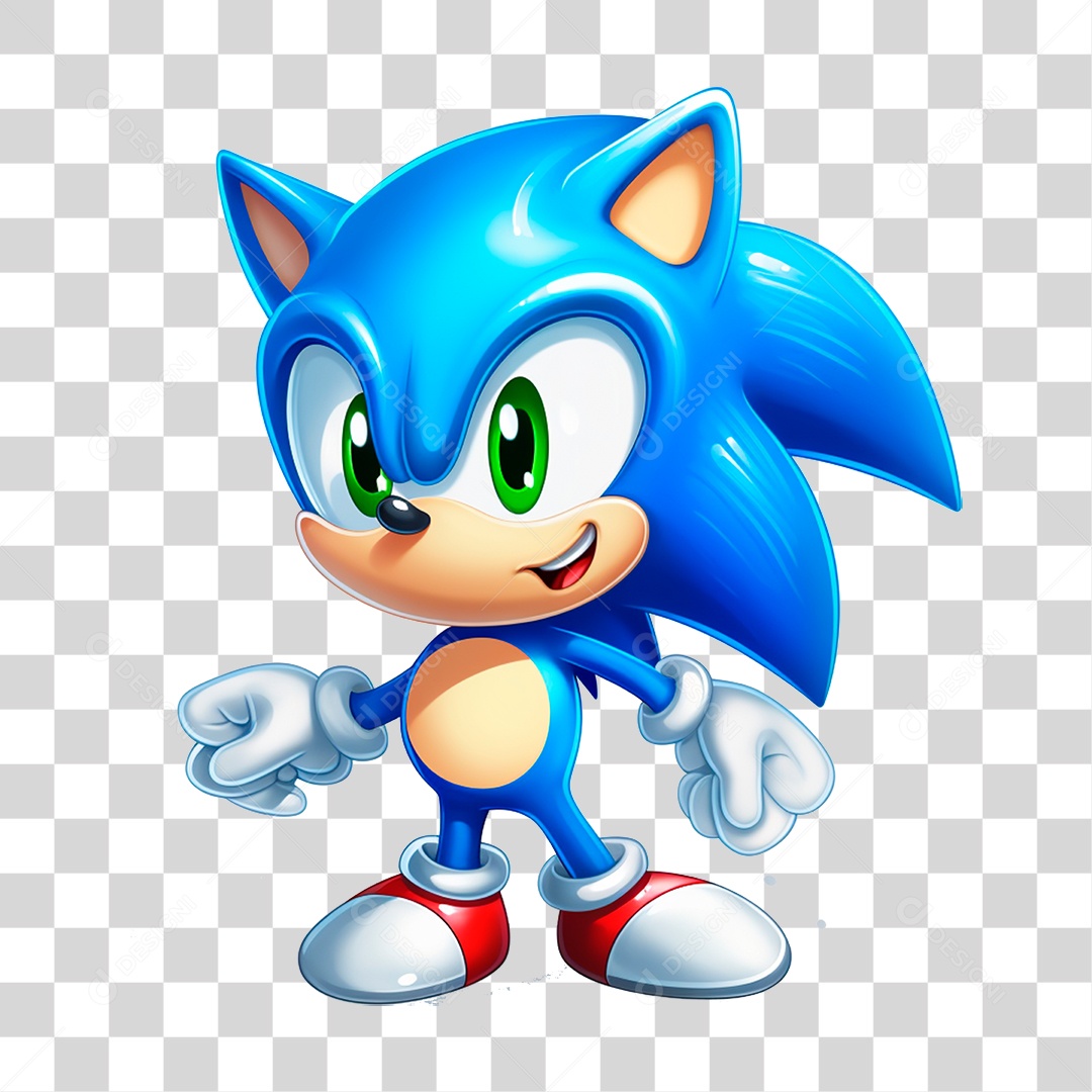 Desenho de Jogo Sonic PNG Transparente