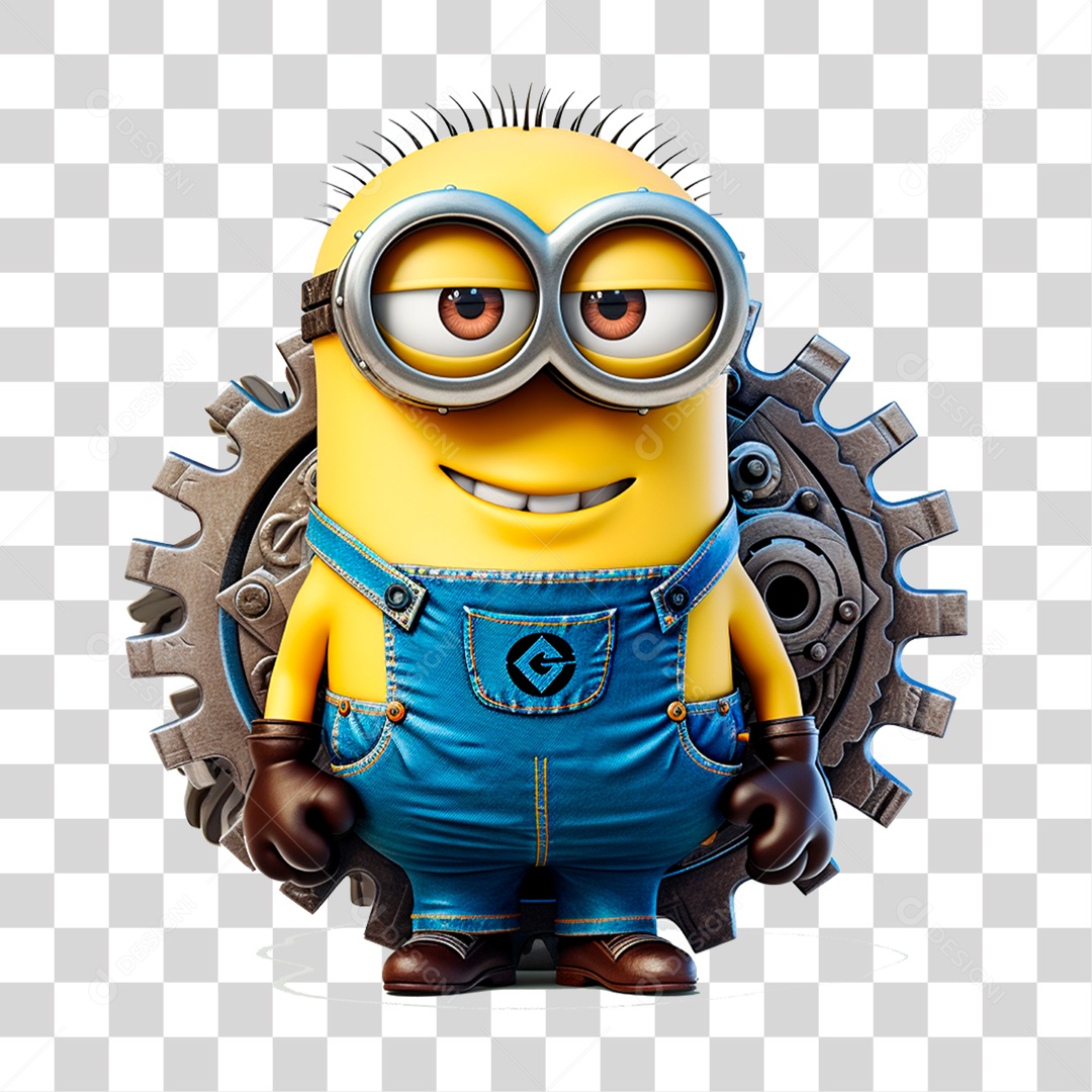 Minion Smile Desenho Animado PNG Transparente